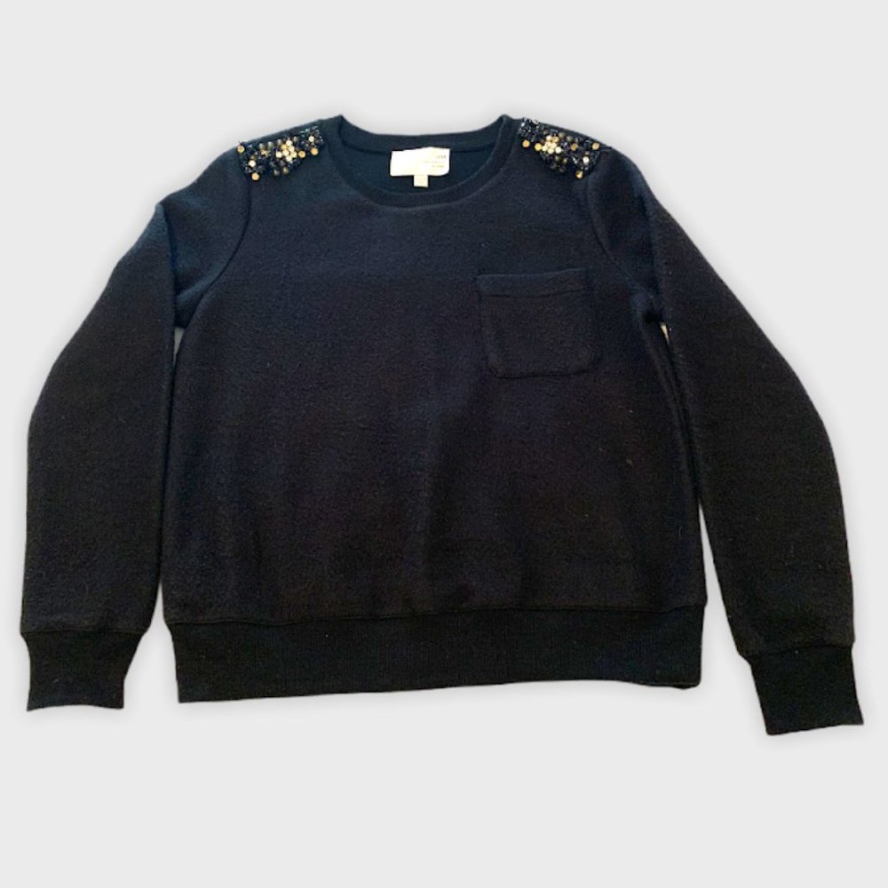 JOA Los Angeles Black Jeweled Sweatshirt  Sz M
